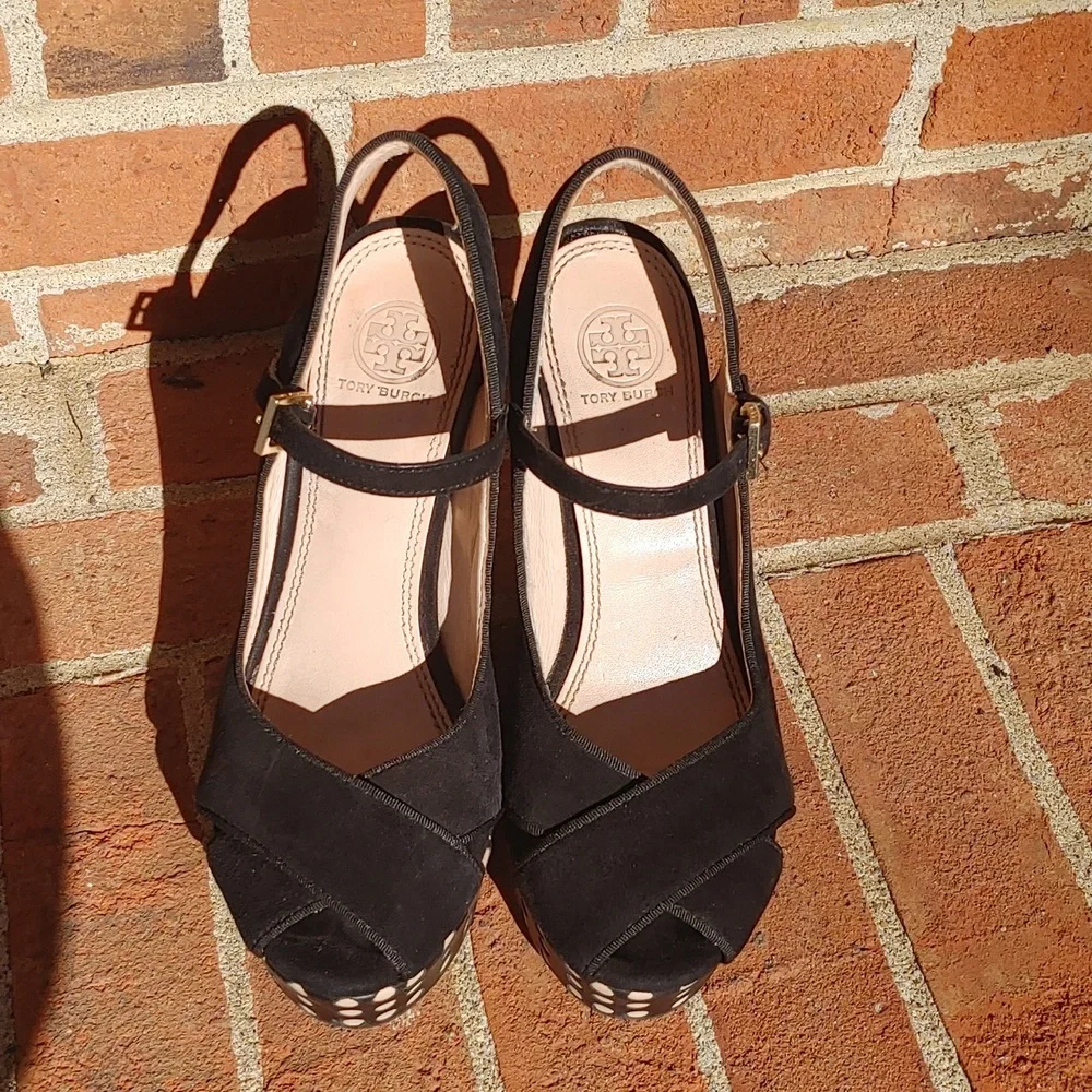 Tory Burch Ollie Platform Wedge Sandal Size 6 5 (2867)